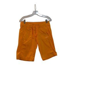 Nike Orange 19' Length from Waist Ties Low Rise Zip Women Shorts XS